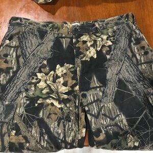 Men's Camouflage Cargo Pants XXL Jerzees brand Mossy Oak pockets waist tabs